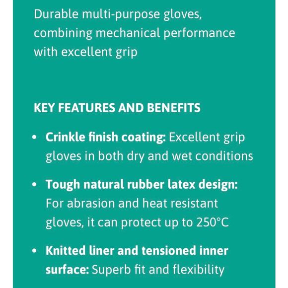 4 Pack Ansell ActivArmr 80-100 Multi-purpose Gloves Excellent Grip Size 10 - Picture 5 of 7